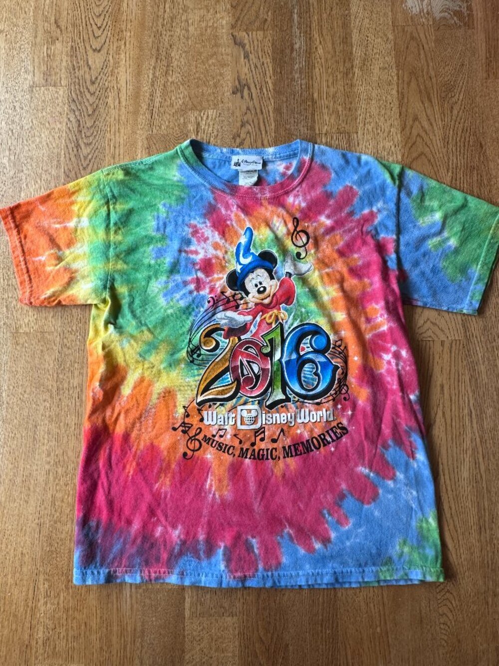Disney Parks 2016 Tie Dye Tee Walt Disney World Youth Large